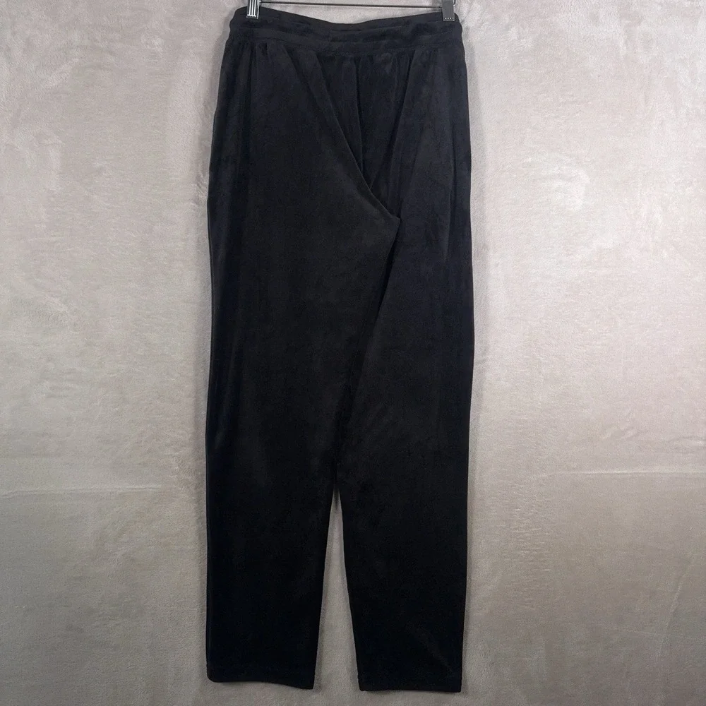 Polo Ralph Lauren Velour Pants Mens Small Black Drawstring Lounge Track Joggers